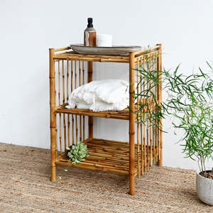 Estante de Bambú de 2 Niveles al por Mayor, Organizador de Librería, Mueble para el Hogar, para Sala de Estar y Baño, Hecho en Vietnam, OEM ODM - Product Image 4