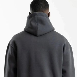 Sajjawal Zipper-Up Regular Fit 100% Cotton Fleece 400g Solid Eco-Friendly Windproof <b>Waterproof</b> Winter Mens Unisex Hip Hop Hoodie - Product Image 2