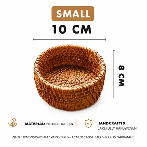 Porte-bougie rond en coquille de noix de coco naturelle fait main, multifonctionnel, pour usage alimentaire, décoration de la maison - Product Image 2