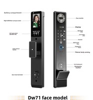 Cerradura Inteligente con IA, Reconocimiento Facial, Control Remoto, App Tuya, Wi-Fi, Aleación de Aluminio, Seguridad Grado C para Puertas de Madera y Acero
