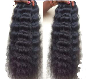 ผมมนุษย์ธรรมชาติสีดำเป็นมิตรต่อสิ่งแวดล้อมคลื่นน้ำเค็มแบบไม่ผ่านกระบวนการ100% ธรรมชาติอินเดีย - Product Image 3