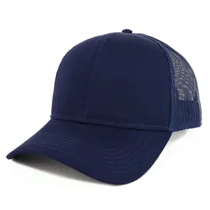 Topi olahraga kosong 112 kustom kualitas tinggi untuk pria dan wanita dibuat di Vietnam topi Trucker jaring polos ukuran besar dapat diatur