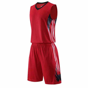 Ensemble uniforme de basket-ball pour hommes, maillot sans manches à col en V avec short à taille élastique, vêtements de sport en polyester anti-humidité pour toutes les saisons - Product Image 5