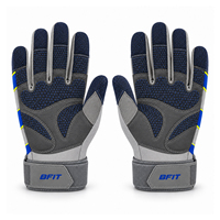 Gants de football antidérapants renforcés, respirants, à enfiler, avec sangle de poignet réglable (paire)