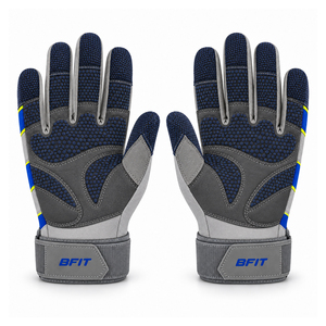 Gants de football antidérapants renforcés, respirants, à enfiler, avec sangle de poignet réglable (paire) - Product Image 6