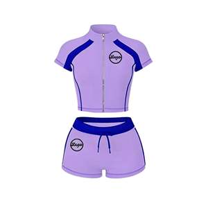 2026 Women's Summer Color-blocked Short-sleeve Shirt and Shorts <b>Set</b> Women's Clothing - Product Image 3