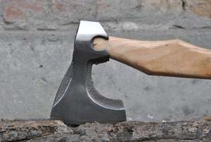High Carbon Steel Hatchet <b>Axe</b> Wooden <b>Handle</b> Multi Purpose <b>Axe</b> for Camping Survival DIY - Product Image 4