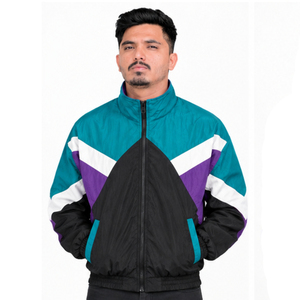 Custom Retro Windbreaker <b>Jacket</b> <b>Mens</b> Colorblock Hooded <b>Track</b> <b>Jacket</b> Lightweight Sportswear Streetwear Outdoor Apparel Factory - Product Image 3