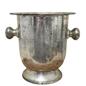 Polished Silver Metal Wine Ice Bucket Urn Champagne <b>Cooler</b> Pail with Ring Handles for Home Bar <b>Table</b> Decoration - Product Image 5