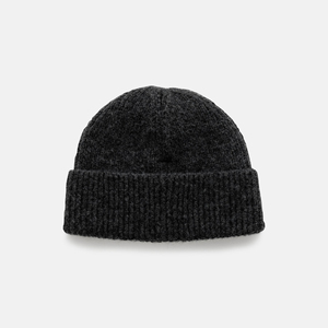 Unisex Knitted Beanie Hat Solid Color Winter Cap Handmade Acrylic Warm Casual Style for Adults - Product Image 1