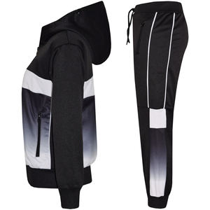 Conjunto Deportivo con Capucha para Niños y Niñas, Degradado Negro, Sudadera y Pantalones para Correr, Ropa Informal - Product Image 2