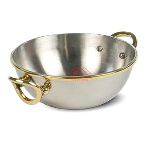 Accueil Hôtels et restaurants Bol à croustilles et noix de trempage Nouveau bol à fleurs Bol décoratif en métal Best Design avec poignée en laiton - Product Image 2