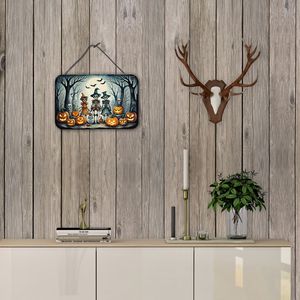 Nuevo Halloween Calacas esqueletos aluminio Metal pared puerta colgante impresiones Multicolor 8HX12W para cocina Bar baño decoración del hogar - Product Image 4