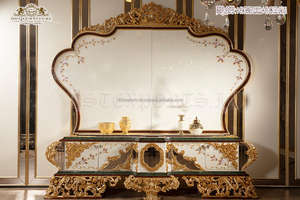 Unidad de TV Europea con acabado de nogal clásico, mueble de madera antiguo, armario y suelo - Product Image 3