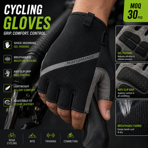 Fabricante de Guantes de Ciclismo Personalizados, Marca Privada OEM, Guantes para Bicicleta de Montaña y Carretera, Sublimación, Acolchado de Gel, Venta al Por Mayor - Product Image 1