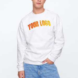 Wholesale Cotton blended French Terry <b>jumpers</b> Breathable Oversize Streetwear Crew Neck Drop Shoulder basics <b>Pullover</b> Sweatshirt - Product Image 1