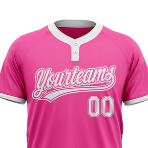 Camiseta de Béisbol/Sóftbol de Dos Botones con Cuello Redondo, Color, Talla y Logotipo Personalizables, Transpirable, Antibacteriana, con Diseño Impreso - Product Image 3