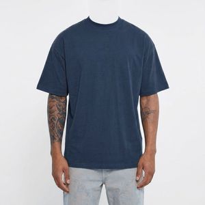 Camiseta de algodón de color liso oversize para hombre, manga corta, cuello redondo, estilo casual urbano, tops holgados, diseño liso, ¡gran oferta! - Product Image 1