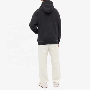 Sweat à capuche personnalisé en molleton 80% coton 20% polyester, surpiqûres contrastées, épaules tombantes, coupe oversize, avec cordon. - Product Image 6