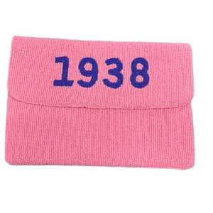 Bolso de mano rosa 1938 con cuentas, hecho a mano, estilo hermandad, para noche, proveedor OEM al por mayor - Product Image 1