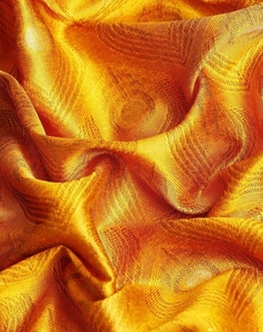 Sari en soie pure Banarasi tissé et orné KV (Jaune) - Product Image 6