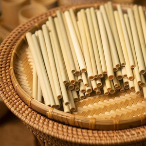 หลอดดูดน้ำไม้ไผ่ย่อยสลายได้ ปลอดสารพลาสติก หลอดดูดน้ำจากธรรมชาติ ขายส่งจากโรงงานโดยตรง - Product Image 1