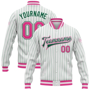 เสื้อแจ็คเก็ตฮู้ดดี้แบบมีกระดุมเต็มตัว สีดำชมพู-ขาว แบบทูโทน สไตล์วาร์ซิตี้ ตัดเย็บตามสั่งจาก OMMIZ INDUSTRY ขายส่งโดยตรง - Product Image 5