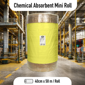 Mini Rollo Absorbente Químico de 200 GSM - Absorbente de Polipropileno Fundido Amarillo de Alta Resistencia para el Control de Derrames de Líquidos Peligrosos - Product Image 3