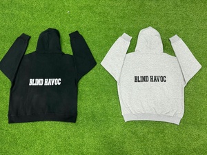 Sudadera con Capucha para Hombre Blind Havoc, Corte Regular, Felpa de Algodón, Estilo Casual para Otoño, Diseño con Letras Estampadas en la Espalda, 350g, Lavada - Product Image 1