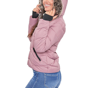 Chaqueta Acolchada Ligera con Capucha para Mujer, Chaqueta Acolchada Profesional para Senderismo, Chaqueta Acolchada de Invierno para Uso Diario - Product Image 4