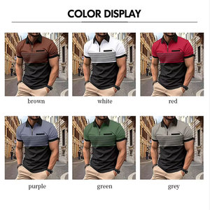 Nouvelle collection été : Polos unis pour hommes de qualité supérieure, col golf, personnalisables avec broderie et impression, en coton, avec logo. - Product Image 6