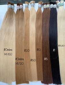 Extensiones de Cabello Humano Rusa Hair Bulk, Rubio Claro, Negro, Marrón, Liso, Cabello Virgen Eslavo Vietnamita, Super Double Drawn, a la Moda - Product Image 5
