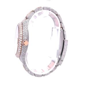 Montre élégante en diamant de qualité supérieure pour femmes, bracelet en or rose, idéale pour les mariages et les occasions de soirée, disponible au meilleur prix - Product Image 3