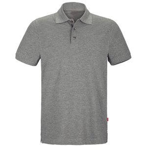 Chemise à manches courtes pour homme, grise, tricotée, 100% polyester, style décontracté, coupe régulière, respirante, séchage rapide, couleur unie, boutonnée - Product Image 1