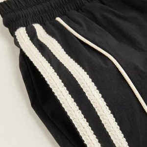 Shorts pour hommes de haute qualité, 180 grammes, 100% polyester, uni, décontracté, taille mi-haute élastique, séchage rapide, grande taille, satin - Product Image 3