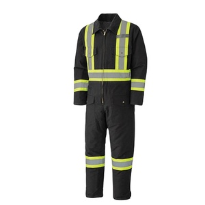 Venta al por mayor de protección retardante de llama en general algodón seguridad ropa de trabajo soldadura industrial a prueba de fuego FR uniforme chaqueta Pantalones negro - Product Image 1