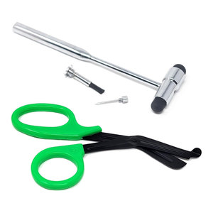Ciseaux à pansements de qualité supérieure en acier inoxydable pour les secouristes, marteau neurologique de diagnostic par percussion, matériel d'urgence - Product Image 1