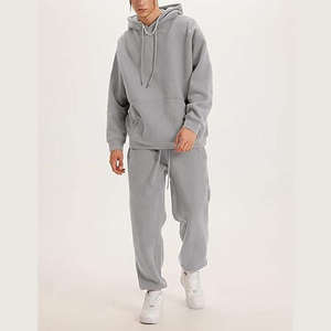 Conjunto Deportivo de Dos Piezas para Hombre, Estilo Urbano, con Cierre Completo, Pierna Ancha, Felpa Francesa, Algodón Suave, 450 g/m² - Product Image 3