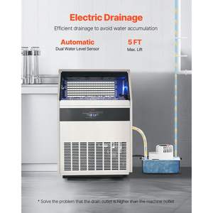 Armadiatore di ghiaccio per attrezzature commerciali da cucina indipendente 440 libbre/24 ore 160 produzione di cubetti di ghiaccio - Product Image 6