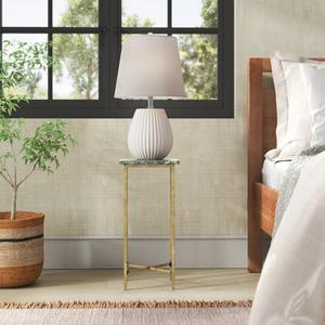 Mesa de Pedestal con Marco Vertical Texturizado, Tapa Redonda para Exhibición y Soporte Cruzado Reforzado, Base Elegante y Delgada para Bares - Product Image 5