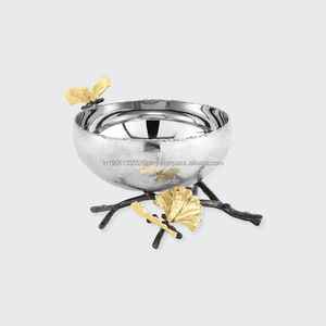 Design personnalisé moderne à 3 niveaux plaqué or Designer pour hôtels et restaurants bols de service dessus de table bols décoratifs pour le dîner - Product Image 2