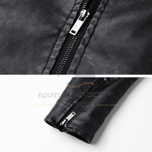 Chaqueta de Cuero para Hombre, Estilo Nuevo, Color Sólido, Calidad Premium, Cuello Alto, Logotipo Frontal, Resistente al Viento y Transpirable, Gran Venta de Invierno - Product Image 5