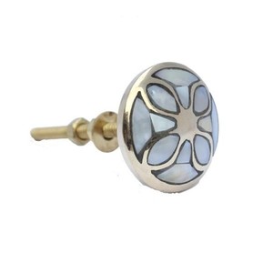 mother of Pearl Brass <b>Knob</b> Adjustable Elegant Inlay Modern Metal <b>Drawer</b> Pull Handcrafted <b>Decorative</b> Cabinet Handle hardware - Product Image 1