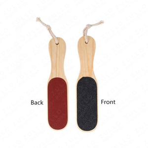 Râpe à pieds professionnelle en bois pour l'élimination des callosités, soin des talons, outil de pédicure, logo personnalisé, vente en gros d'usine, OEM - Product Image 3
