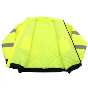 Chaqueta Impermeable de Alta Visibilidad Vanda para Exteriores, Ropa de Trabajo de Seguridad con Forro Desmontable, Chaqueta Reflectante de Seguridad Vial - Product Image 3