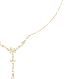 <b>Moissanite</b> Flower Pendant Necklace Y Shape Link Chain Necklace Brilliant Cut <b>Jewelry</b> for Women Party Gift - Product Image 6