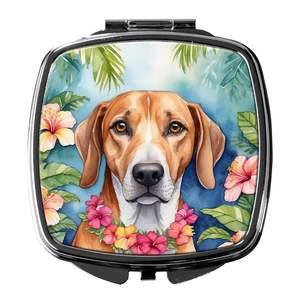 American Foxhound Luau Miroir de maquillage de voyage compact, portable et pliable, pour femmes et filles. - Product Image 1