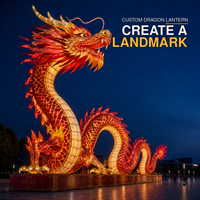 Sculpture de lanterne géante chinoise personnalisée pour spectacles lumineux de festival
