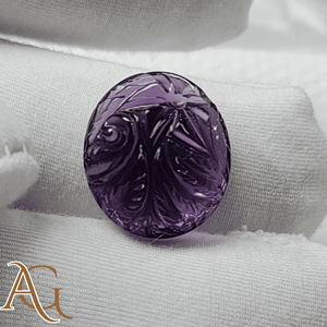 พลอยแอมะทิสต์สีม่วงธรรมชาติแกะสลักแบบอินทากลิโอ พลอยหลวมสำหรับทำเครื่องประดับ ราคาขายส่งจากผู้ผลิต ปรับขนาดให้เข้ากับมาตรฐาน - Product Image 2