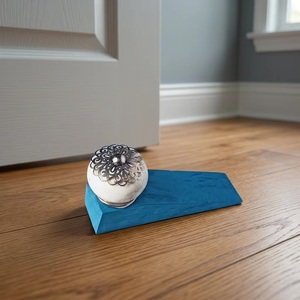 Pomo de Mueble Redondo Tradicional de Cerámica con Diseño Floral Ornamentado y Base de Cerámica de Doble Partición, Fácil Instalación - Product Image 3